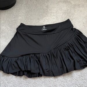 Kyodan Black Pleated Ruffle Active Skirt